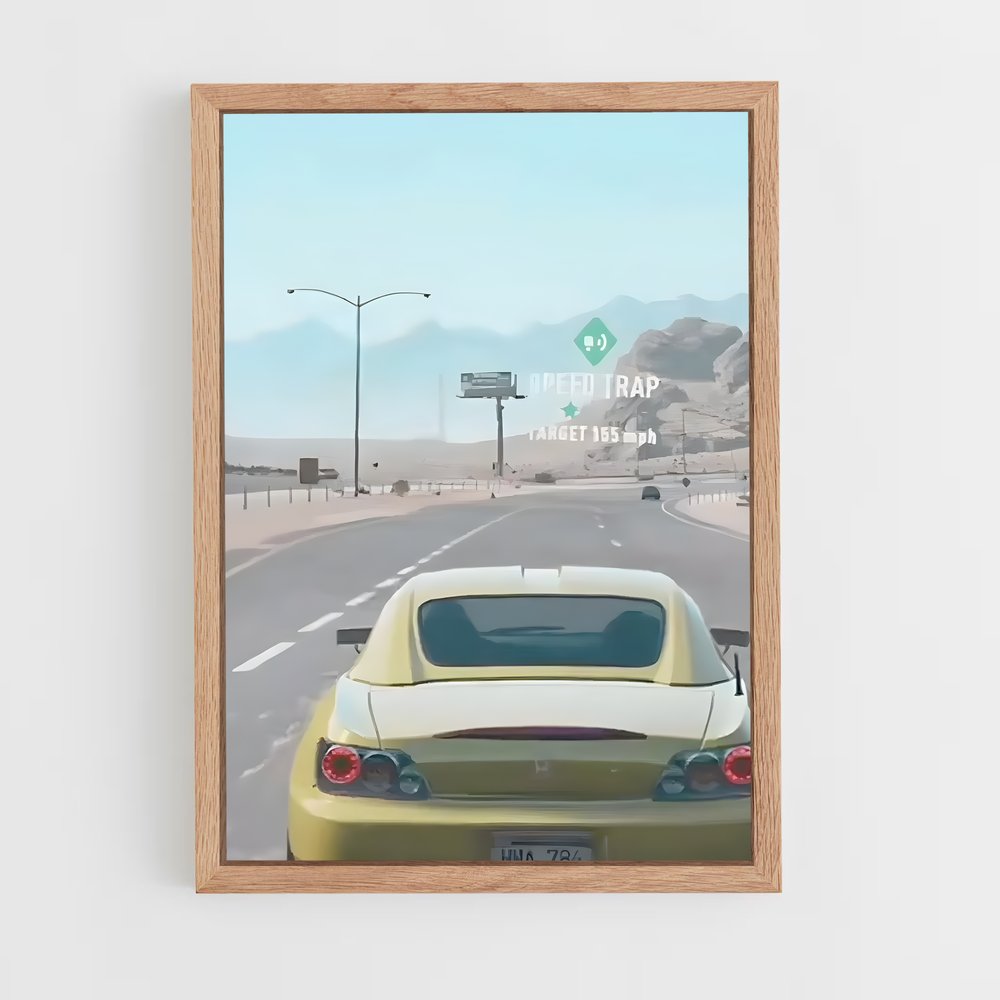 Poster Route des Déserts – affiche Need for speed (vue 4)